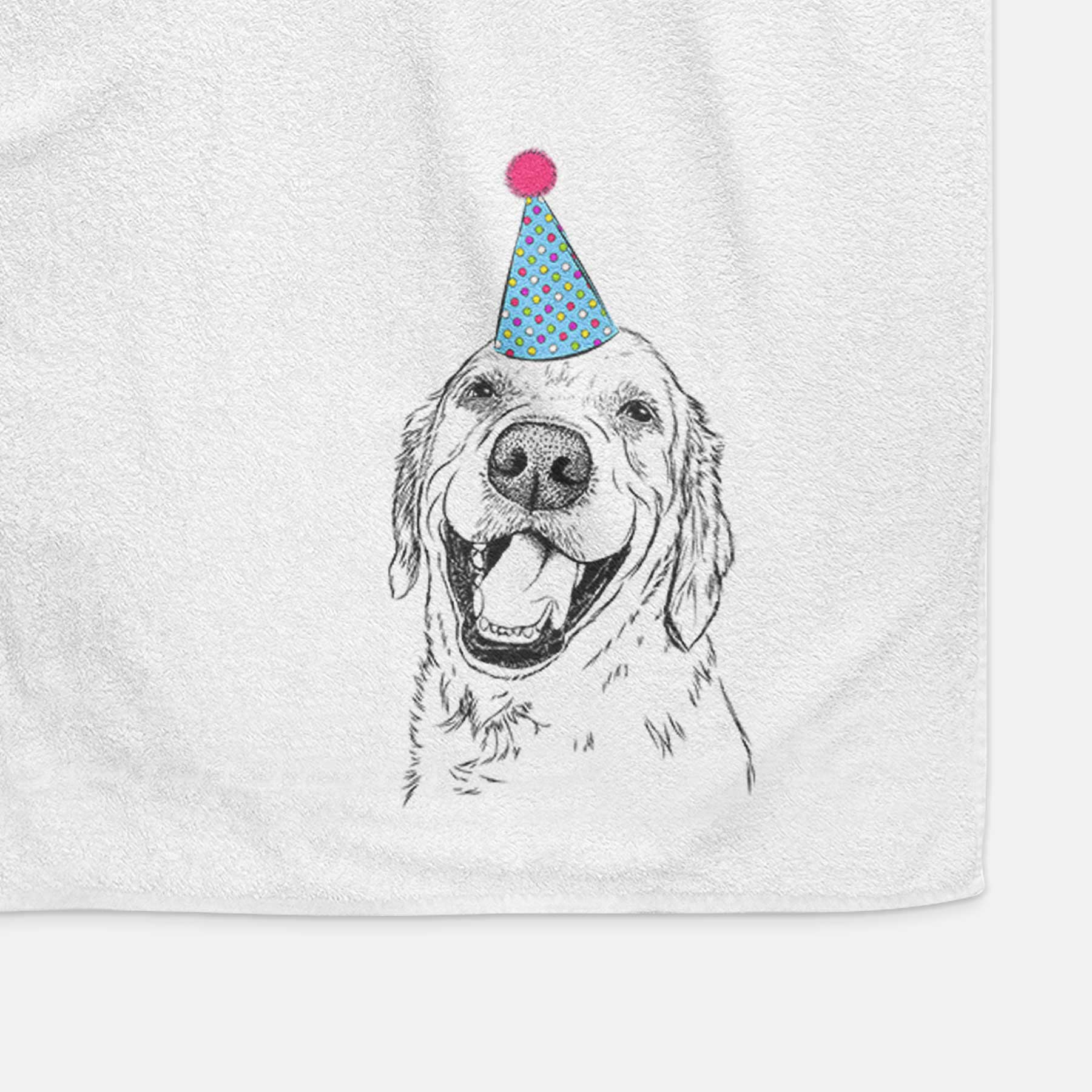 Spanky the Golden Retriever Decorative Hand Towel