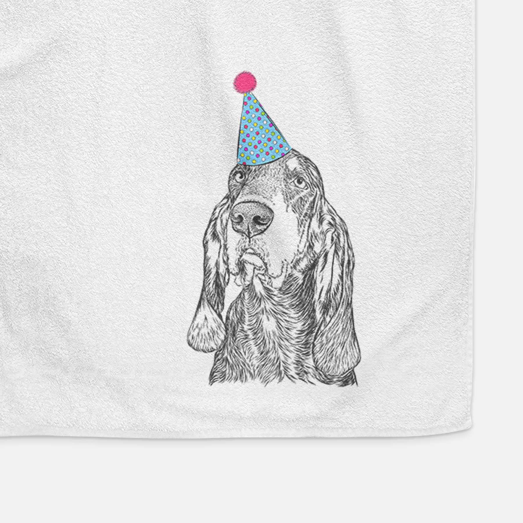 Stu the Black and Tan Coonhound Decorative Hand Towel