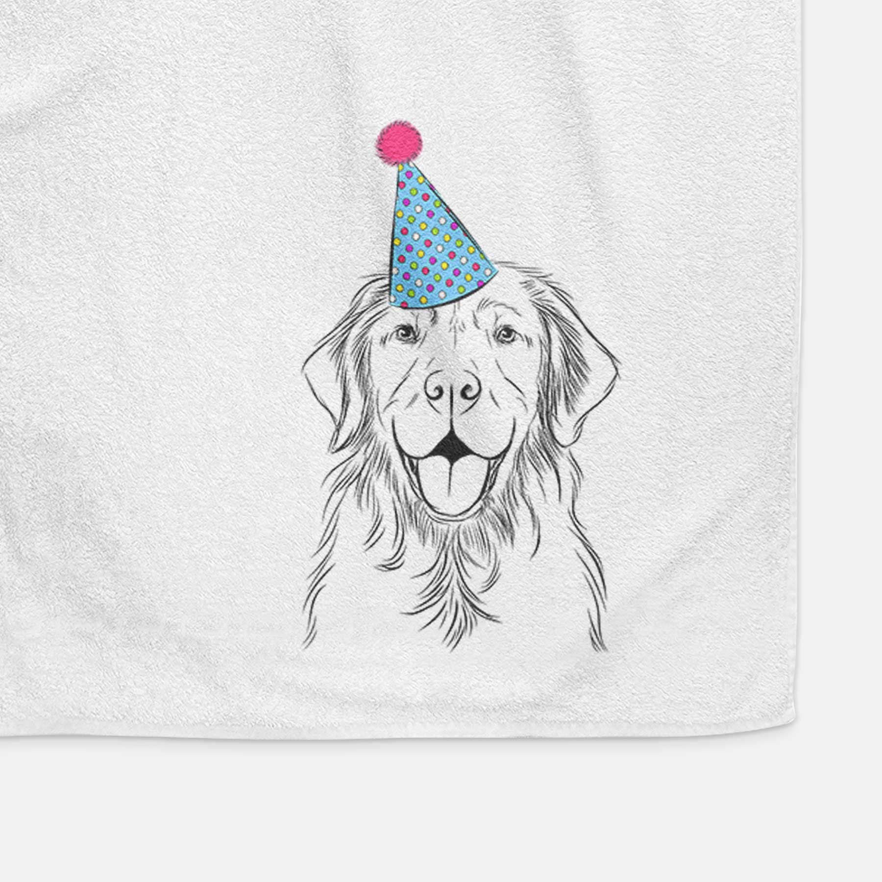 Sunny the Golden Retriever Decorative Hand Towel