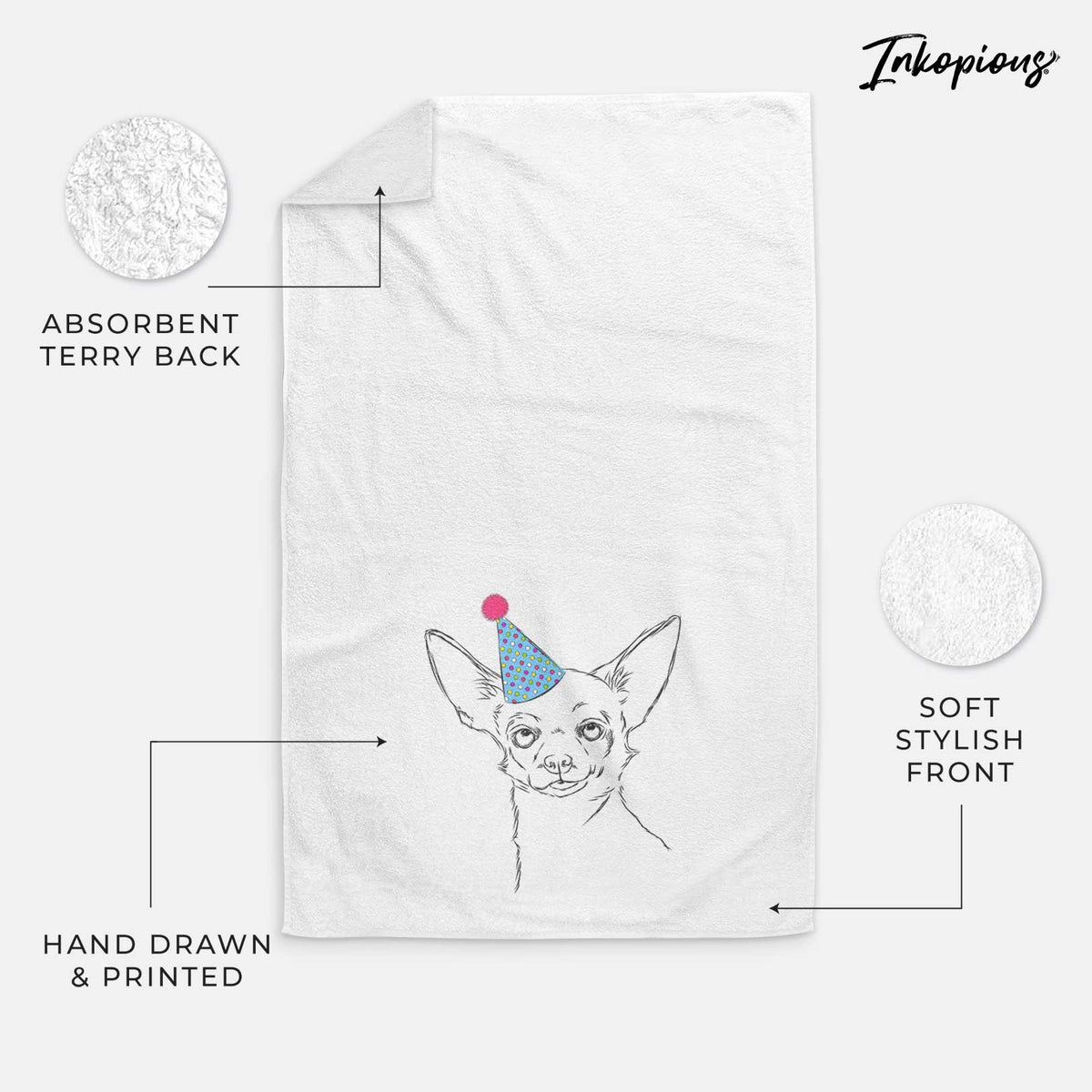 Tabitha the Chihuahua Decorative Hand Towel