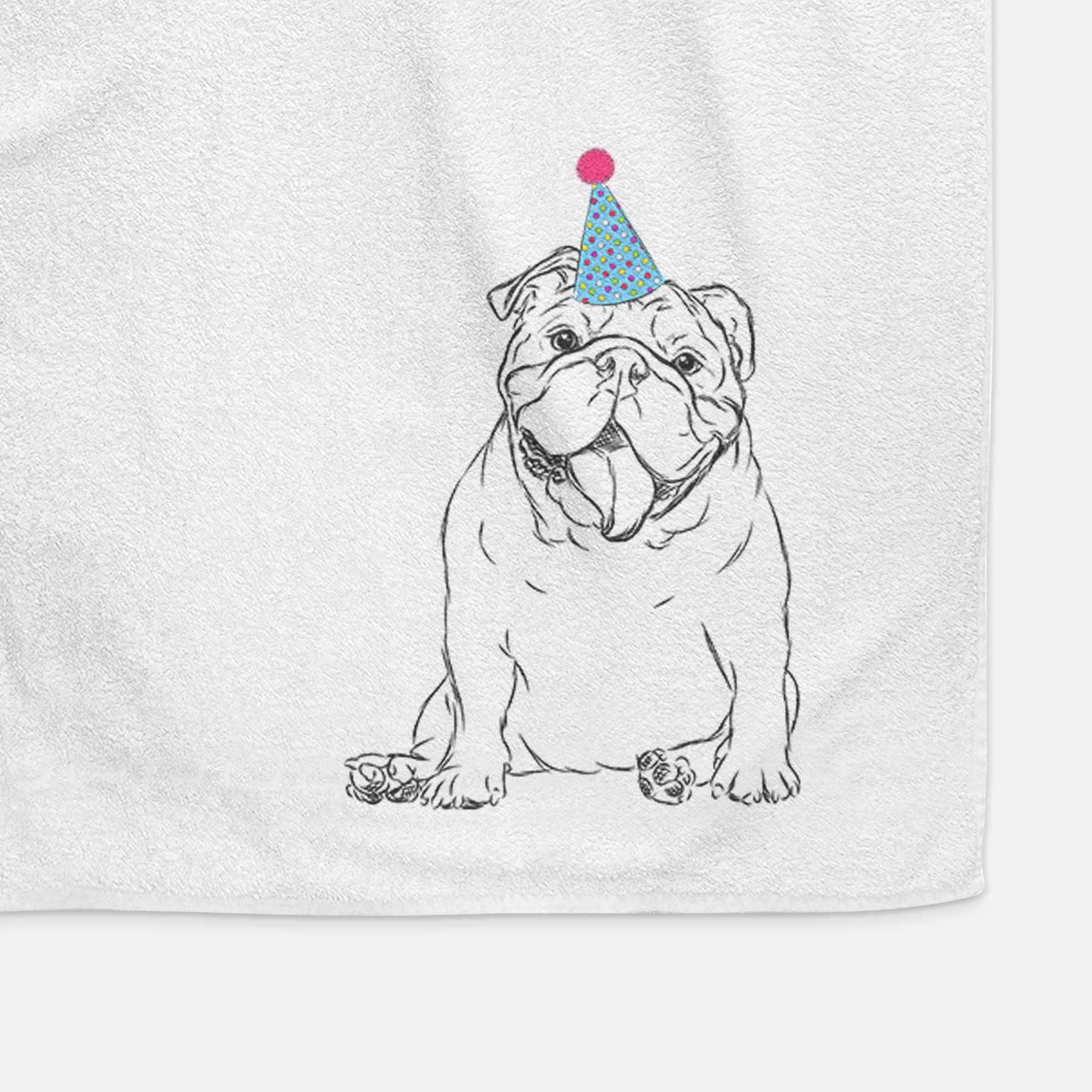 Tank the English Bulldog Decorative Hand Towel