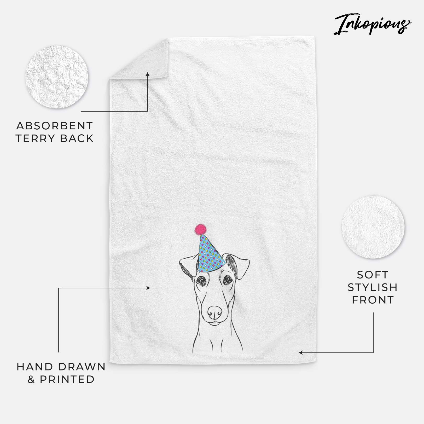 Tanner the Fox Terrier Decorative Hand Towel