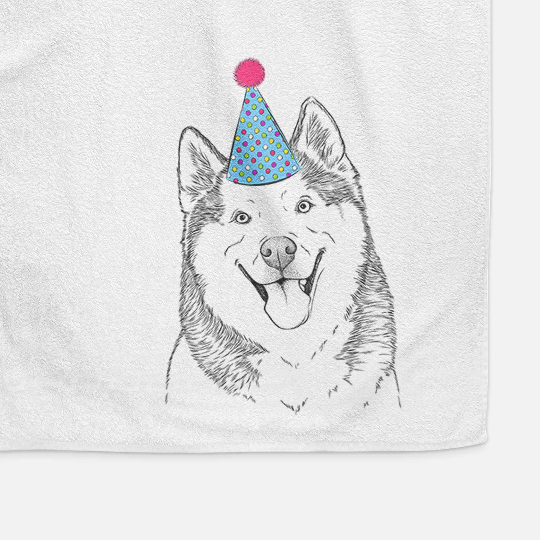 Teak the Siberian Husky Decorative Hand Towel