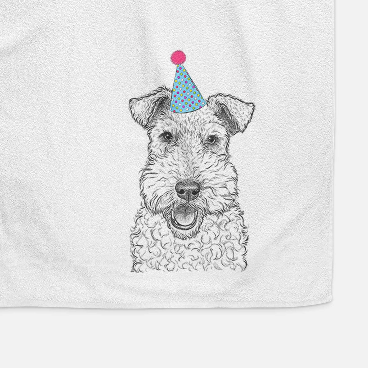 Ted the Wire Fox Terrier Decorative Hand Towel