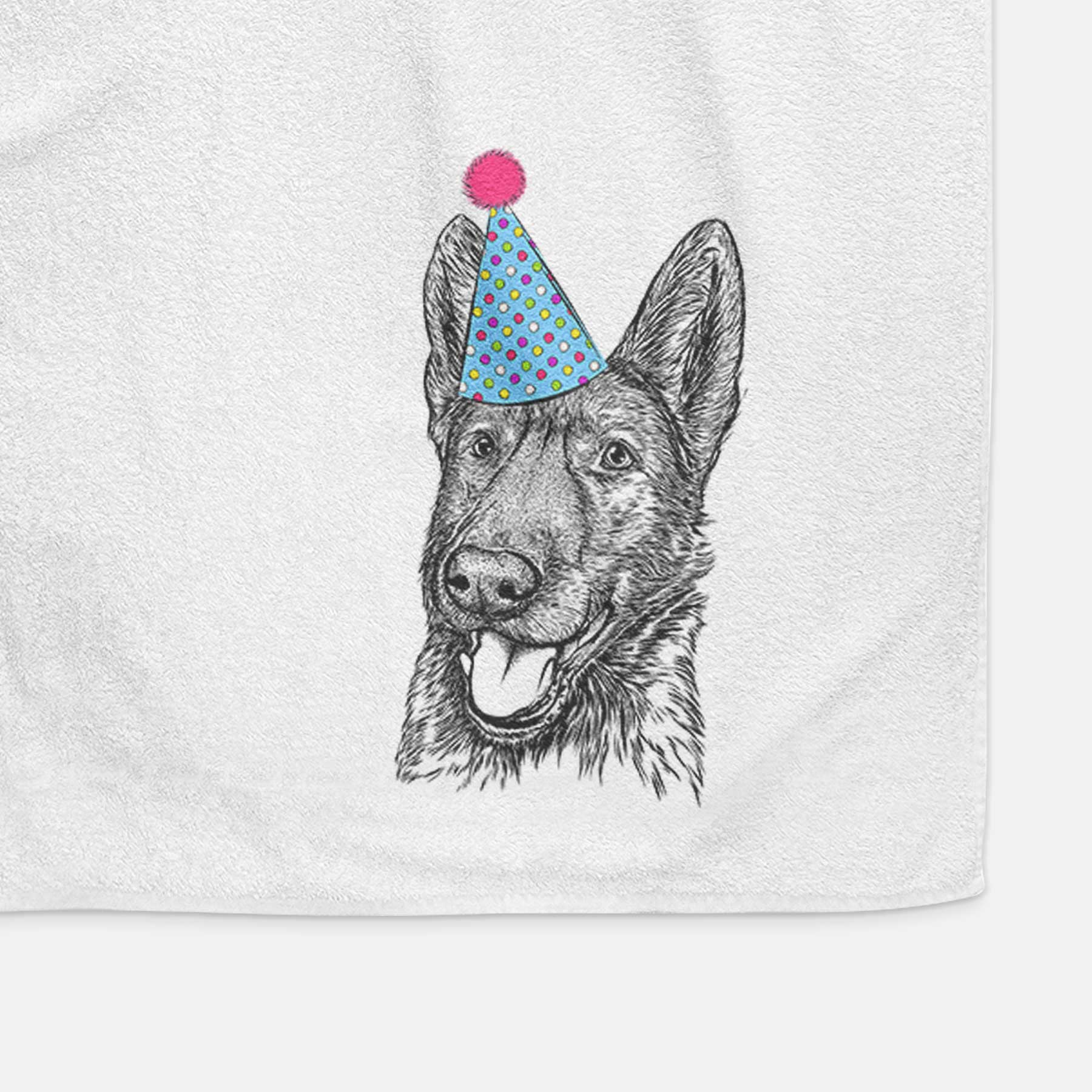 Tena the German Shepherd Decorative Hand Towel