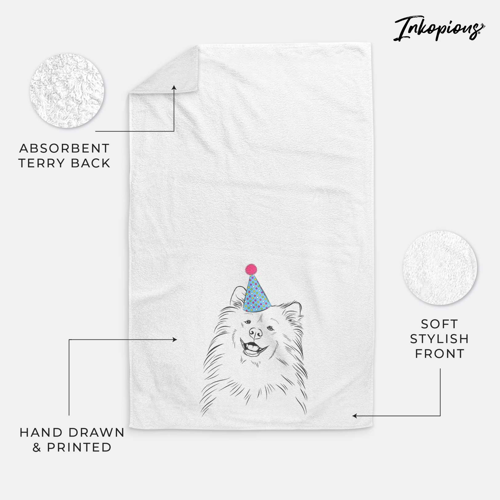 Tillie the Samoyed Decorative Hand Towel