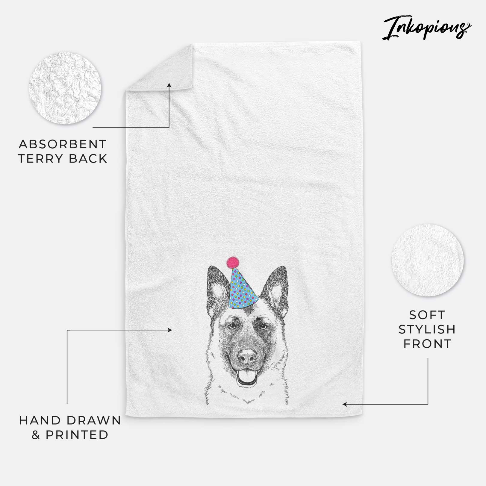 Trooper the German Shepherd Decorative Hand Towel