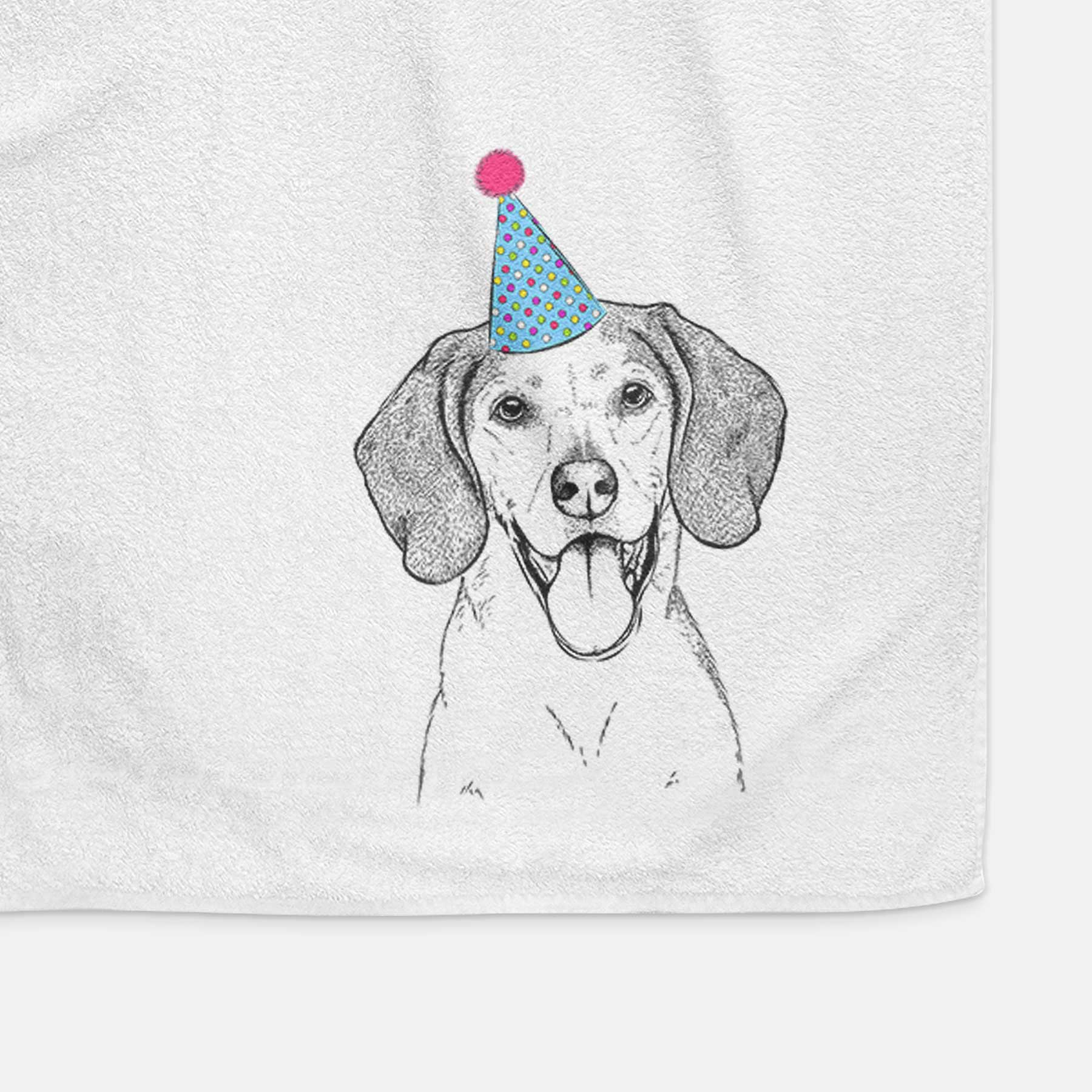 Trooper the Hound Mix Decorative Hand Towel