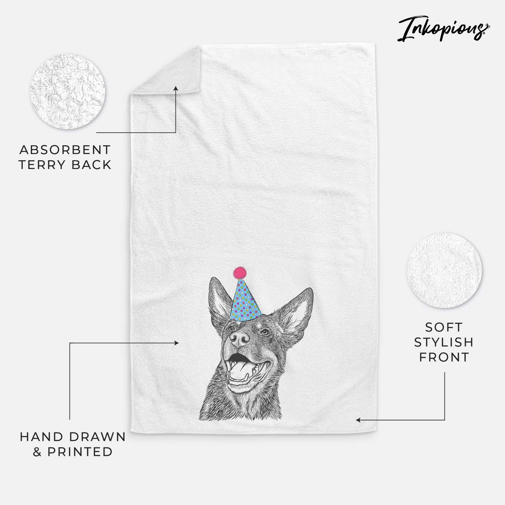 Tucker the Australian Kelpie Decorative Hand Towel