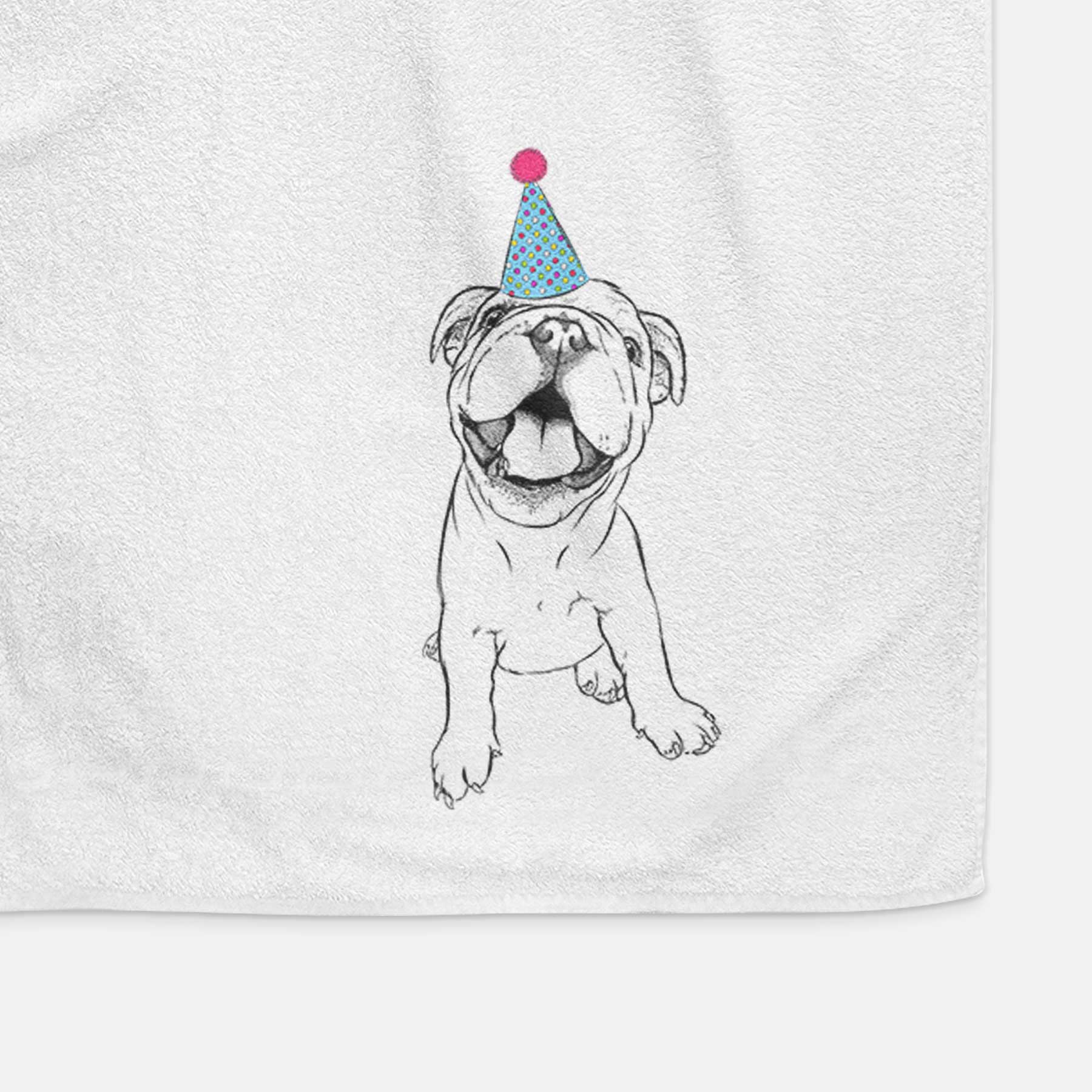 Tyke the English Bulldog Decorative Hand Towel