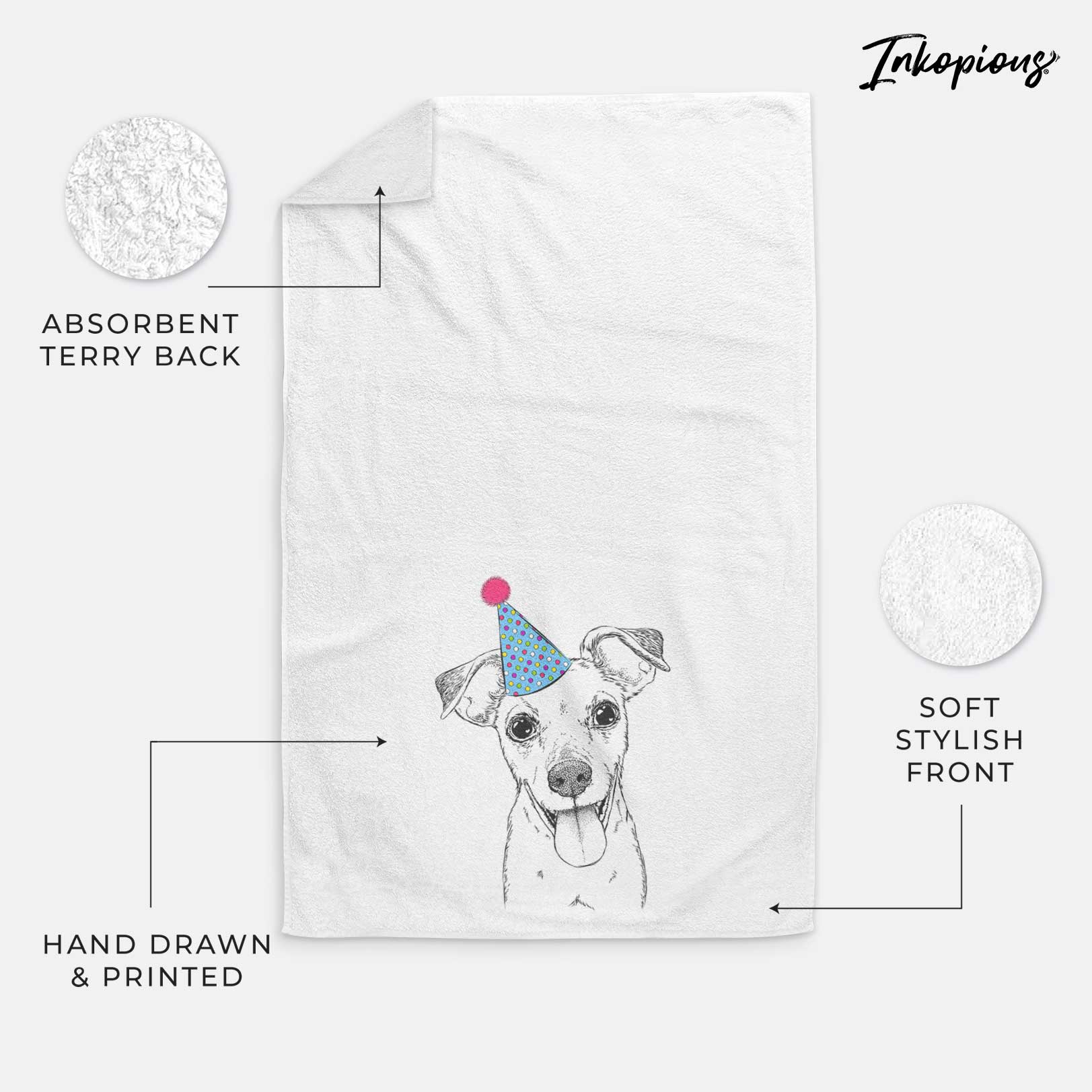 Tyler the Mixed Breed Decorative Hand Towel