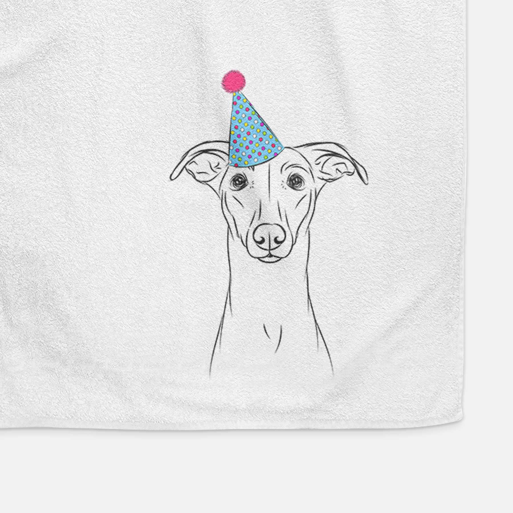 Wallace the Whippet Decorative Hand Towel