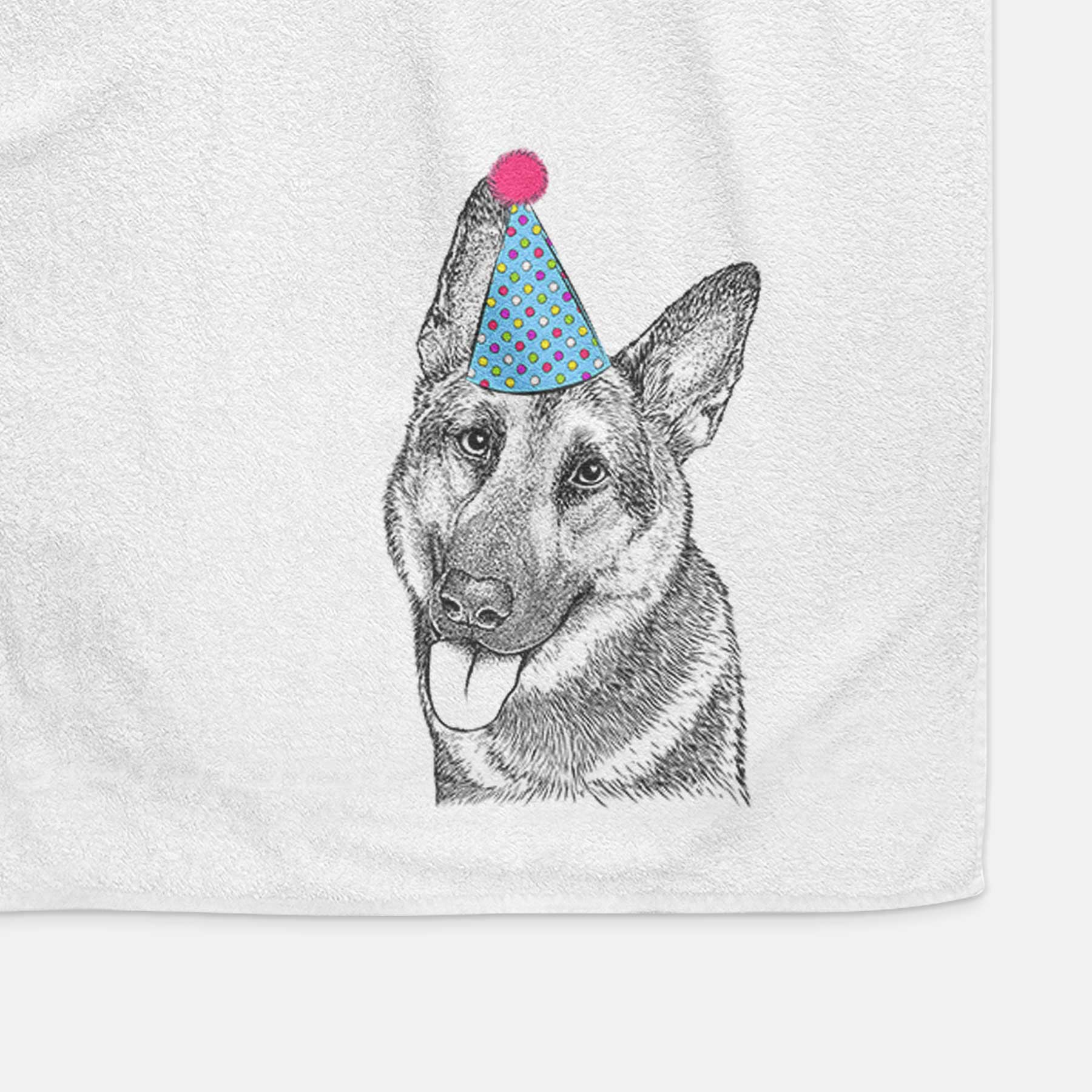 Whitaker the German Shepherd Decorative Hand Towel