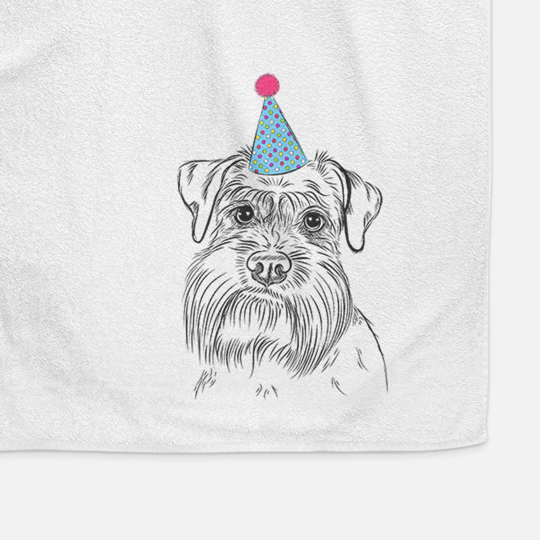 Wrigley the Schnauzer Decorative Hand Towel