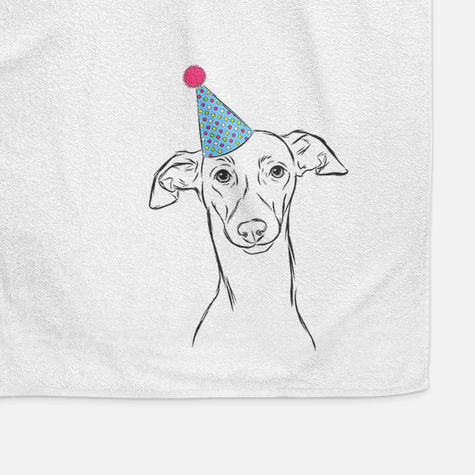 Ziggie the Italian Greyhound Decorative Hand Towel