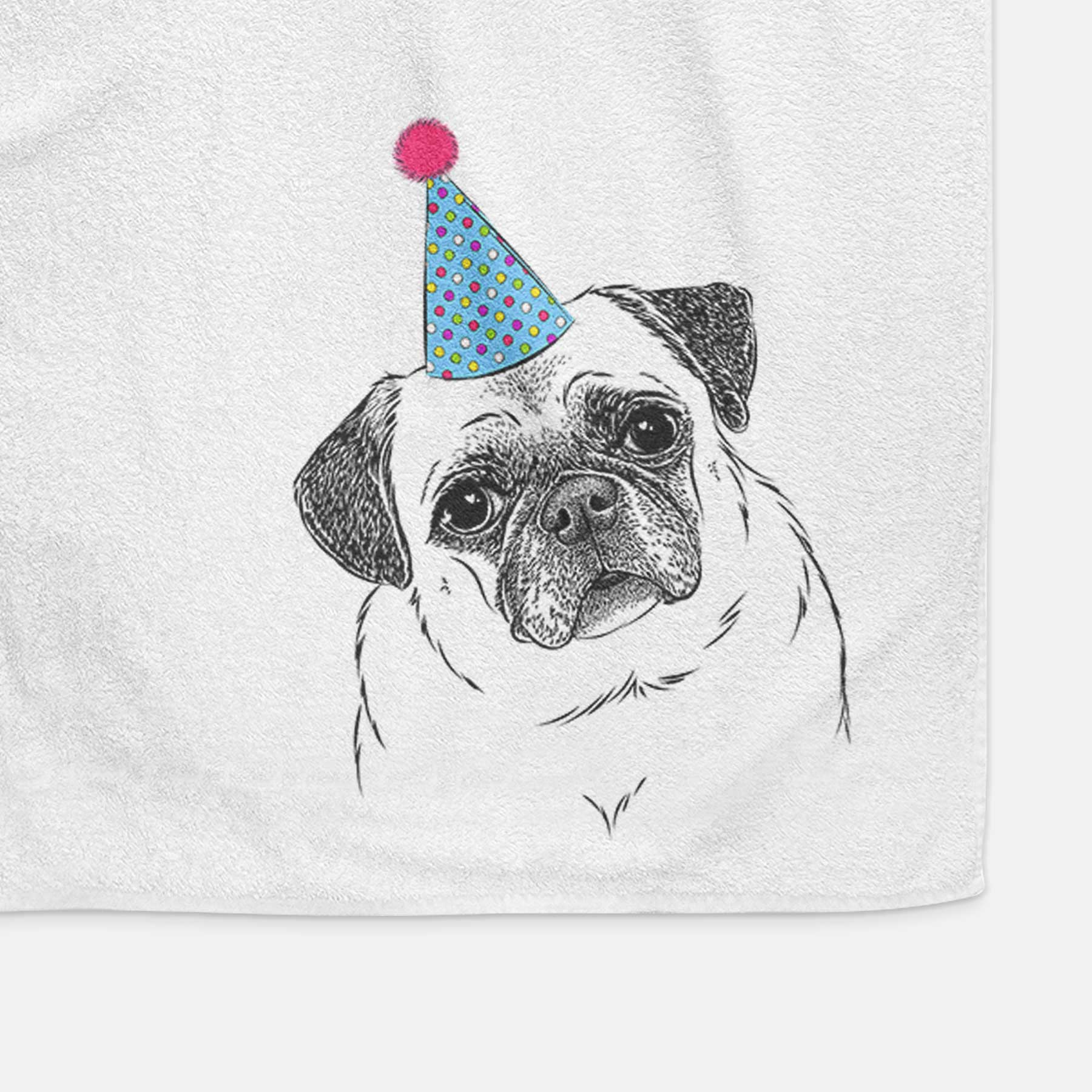 Zoey the Pug Decorative Hand Towel