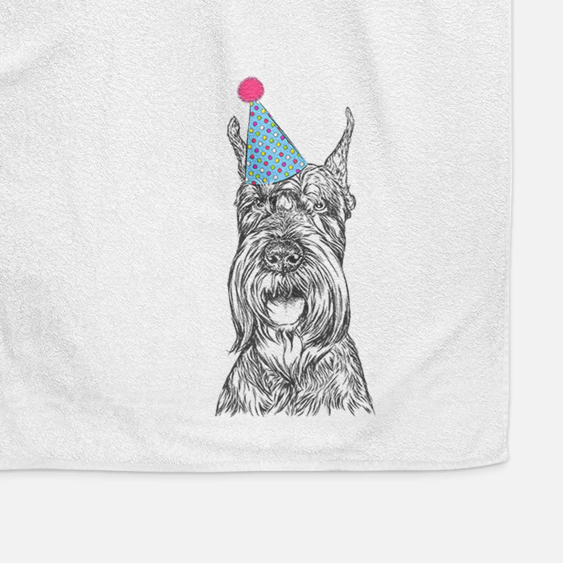 Zuri the Giant Schnauzer Decorative Hand Towel