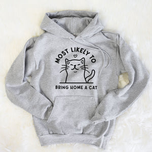 CLEARANCE - Most Likely to Bring Home a Cat - Unisex Hooded Sweatshirt