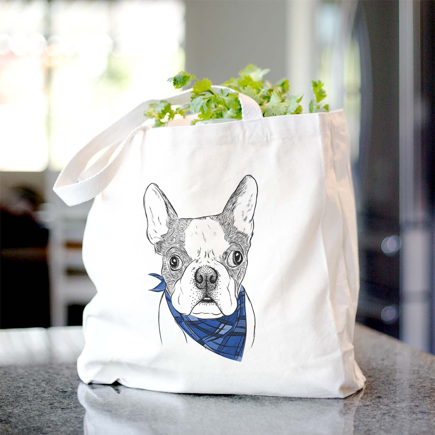 Chocolate Chip the Boston Terrier - Tote Bag