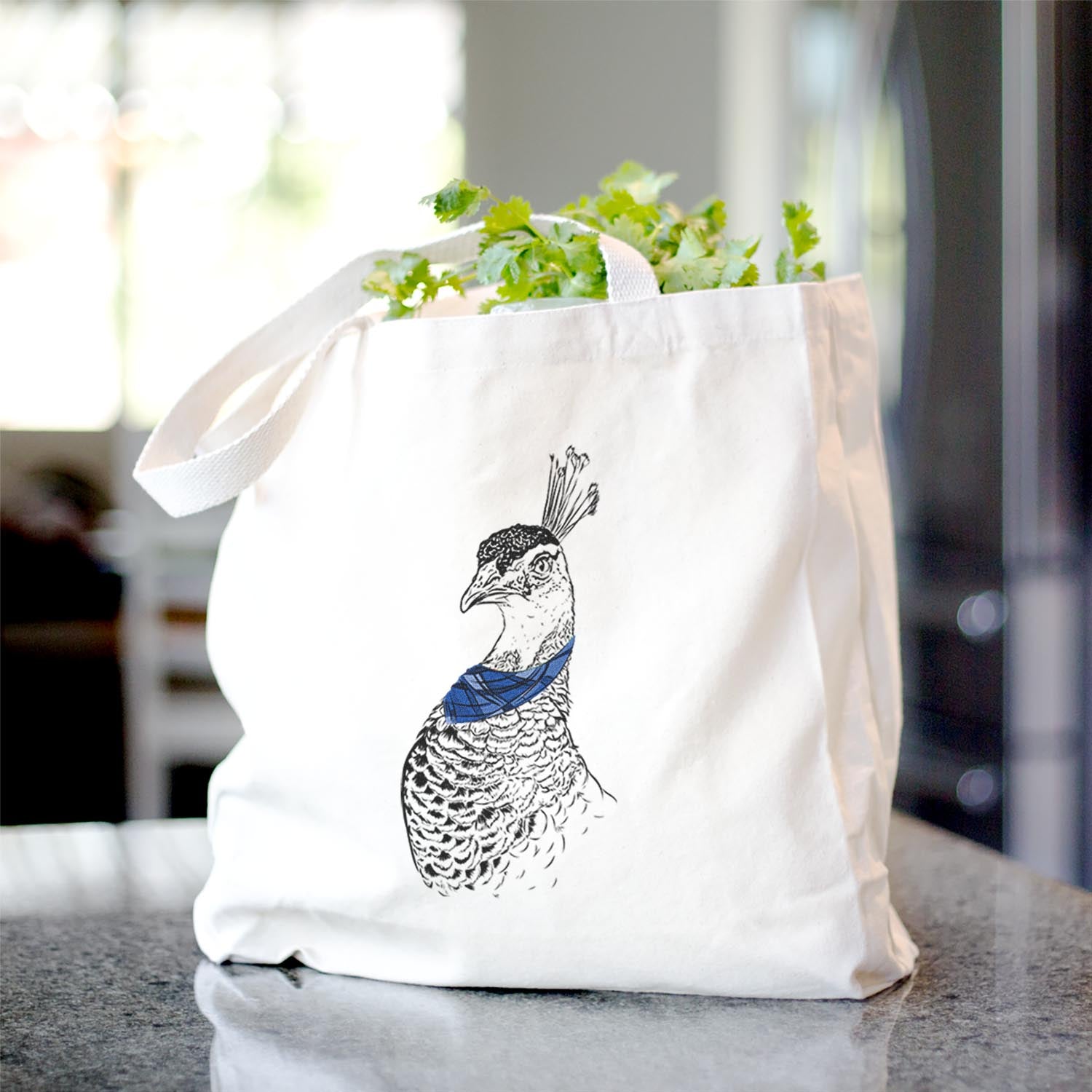 Dee the Peahen - Tote Bag