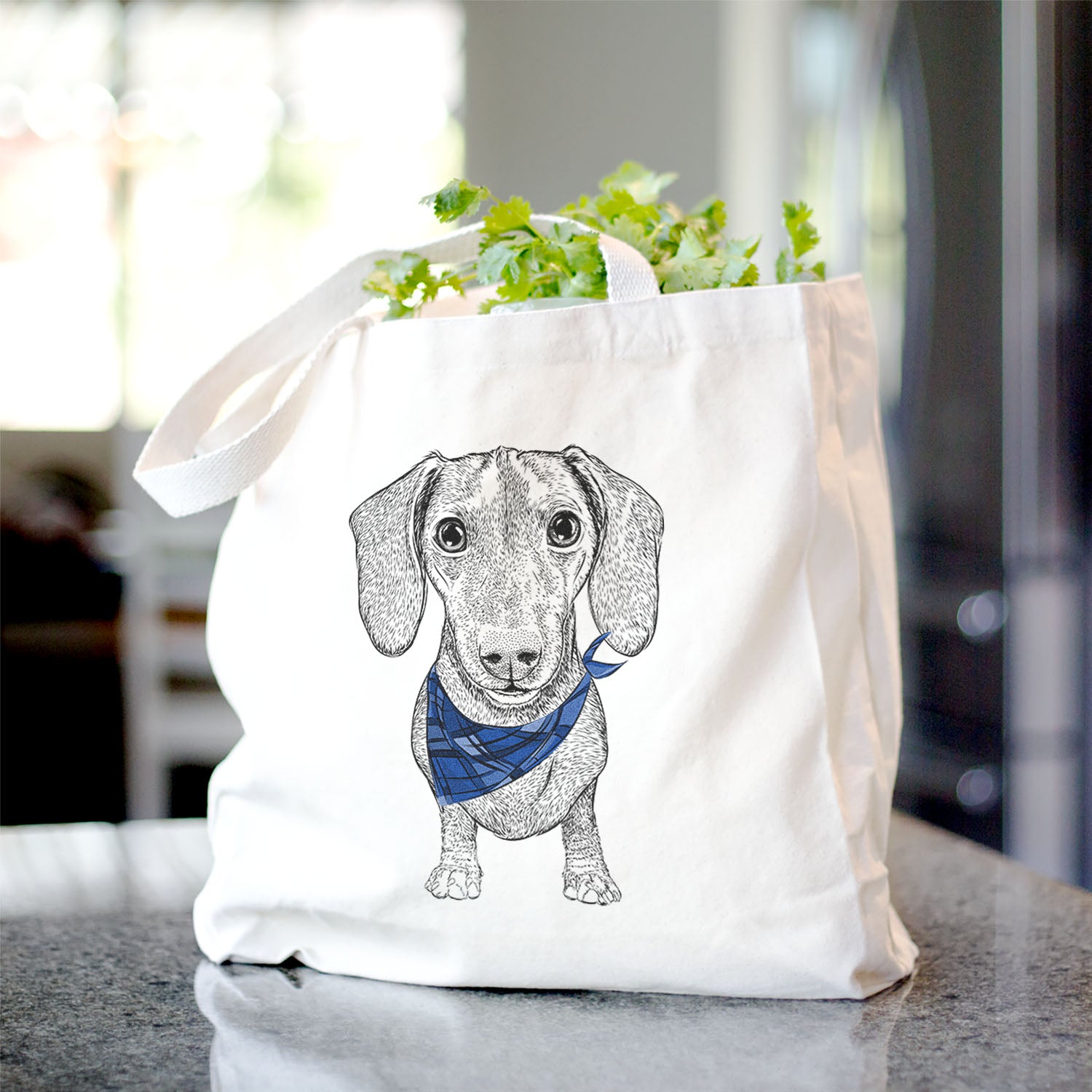 Ernie the Mini Dachshund - Tote Bag