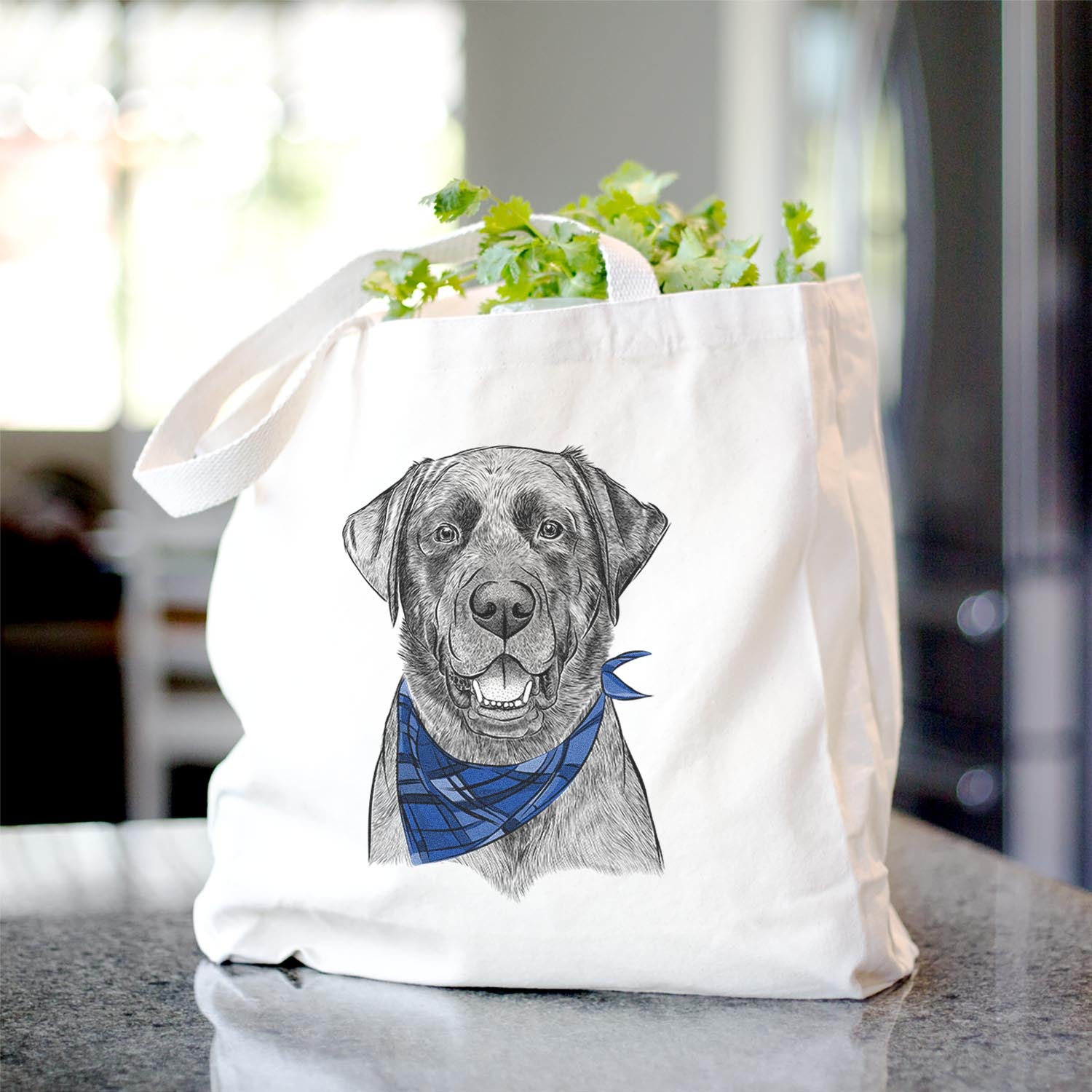 Heath the Black Lab - Tote Bag