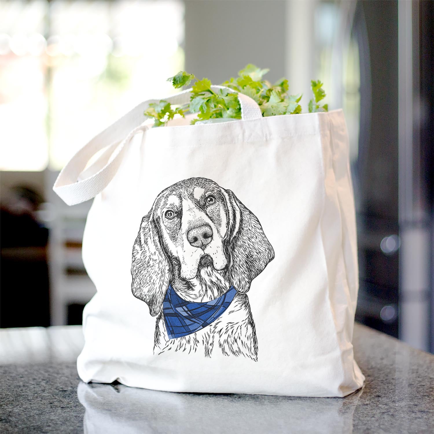 Huck the Bluetick Coonhound - Tote Bag