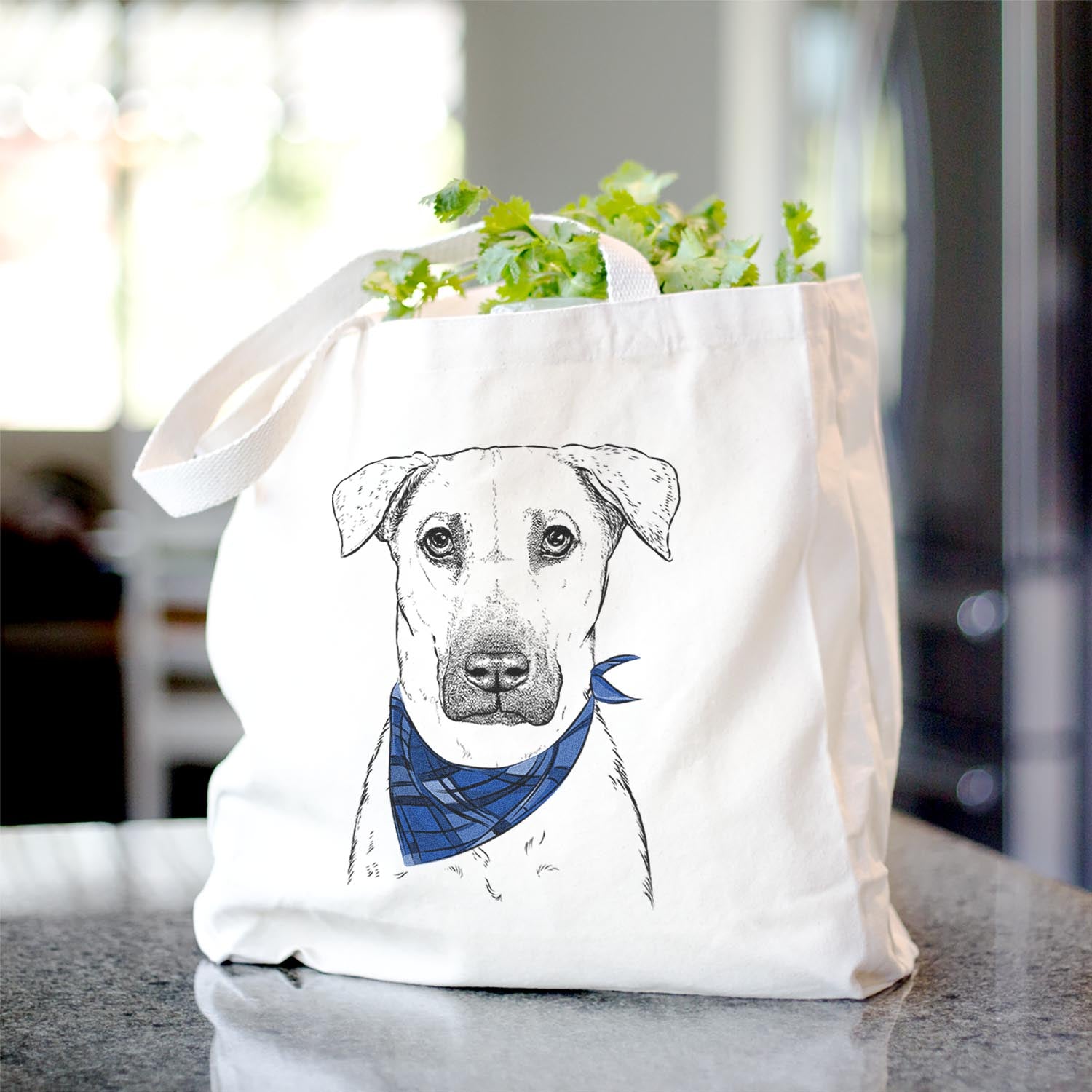 Luna the Black Mouth Cur - Tote Bag