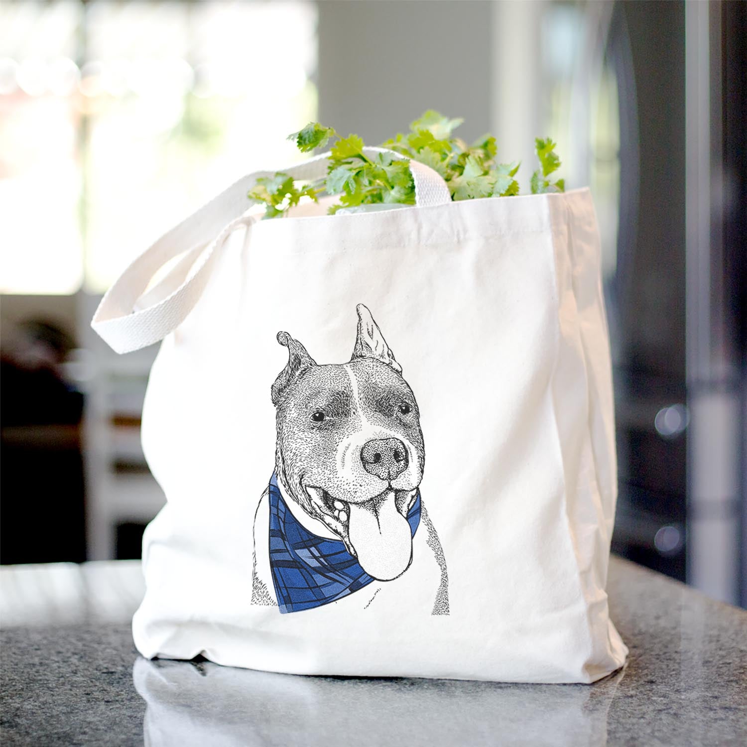 Piggy the American Staffordshire Terrier - Tote Bag