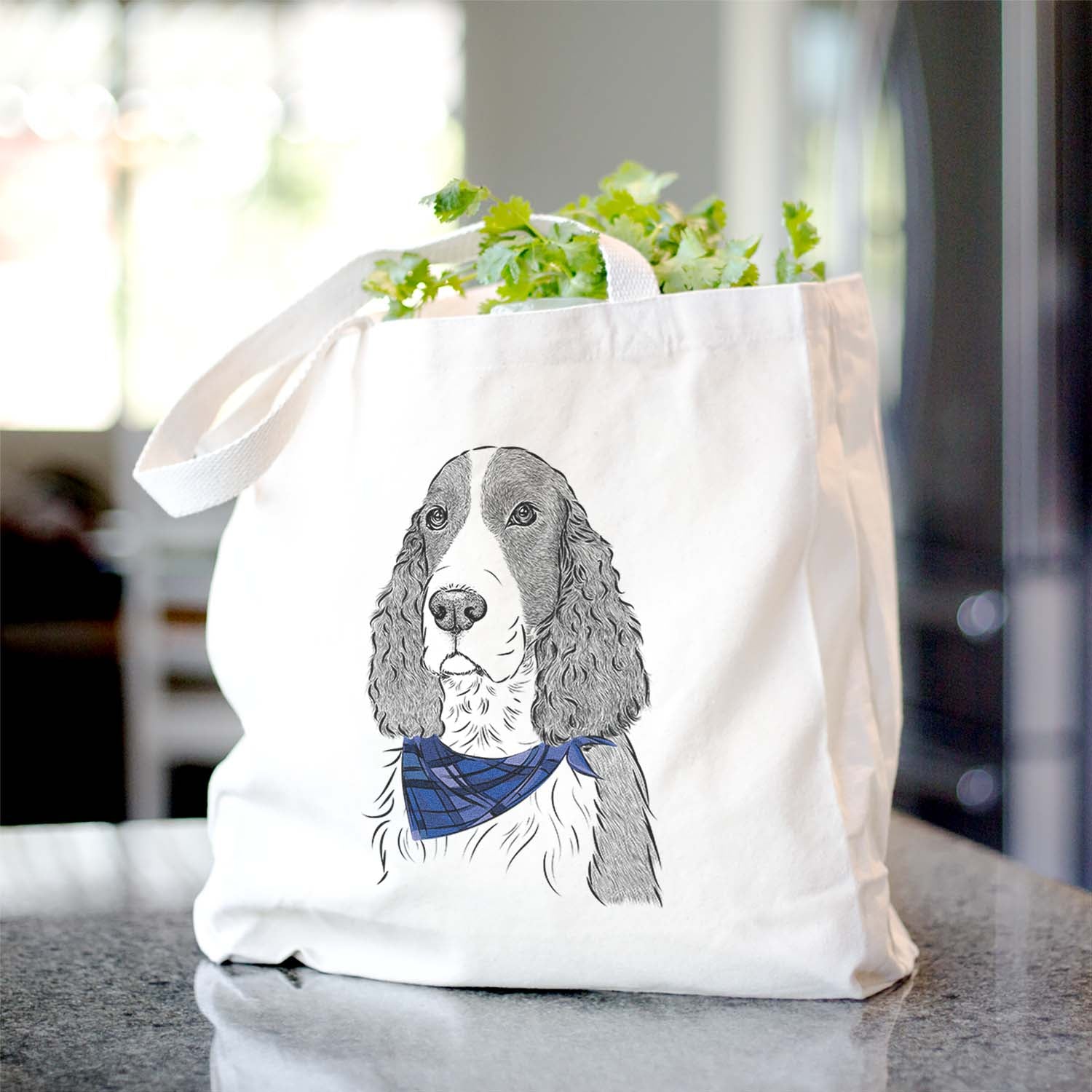 Quincy the English Springer Spaniel - Tote Bag