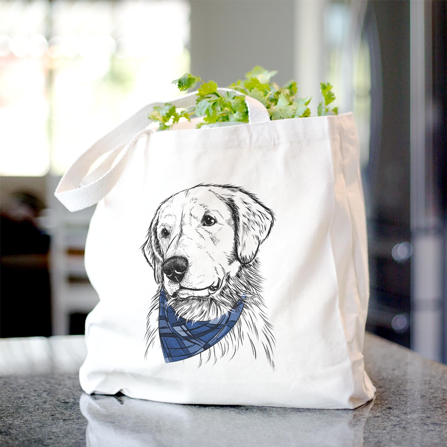 Quinn the Golden Retriever - Tote Bag