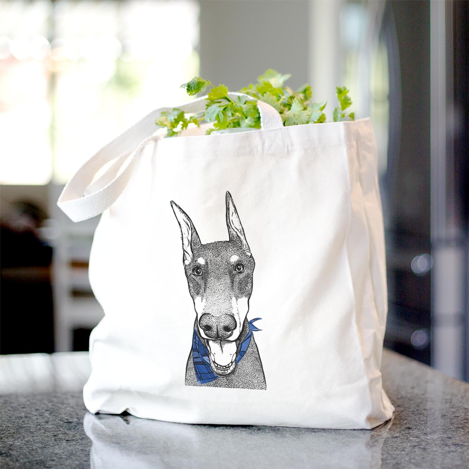 Sir Duke the Doberman Pinscher - Tote Bag