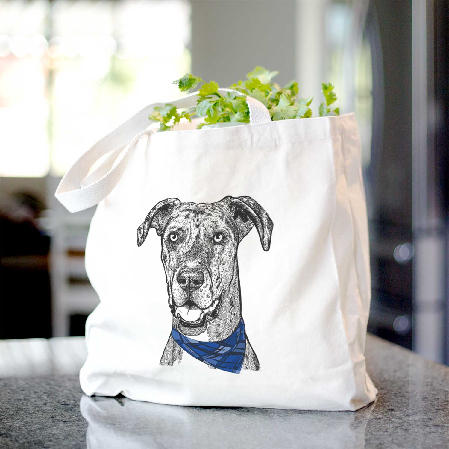 Athena the Merle Great Dane - Tote Bag