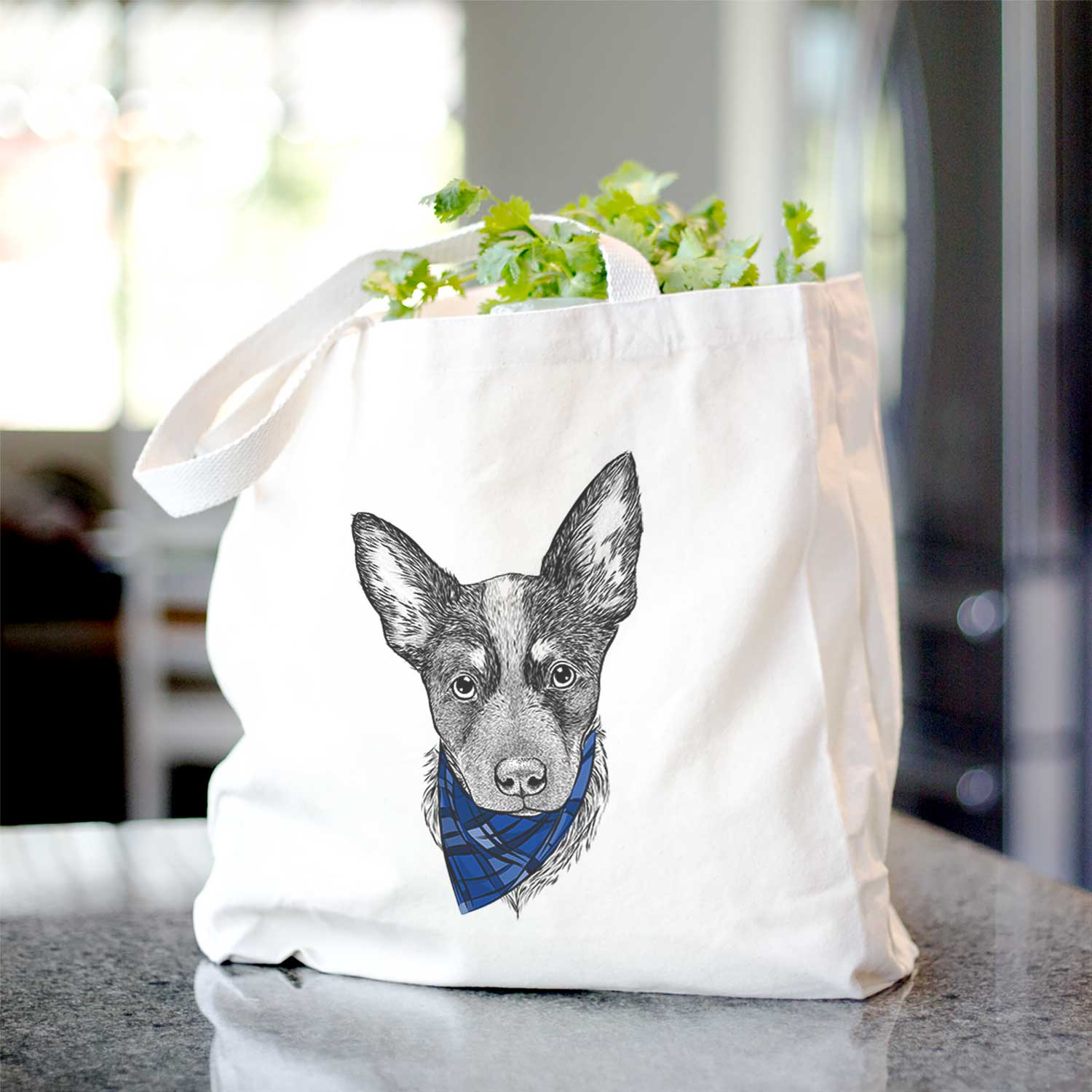 Bella the Blue Heeler Puppy - Tote Bag