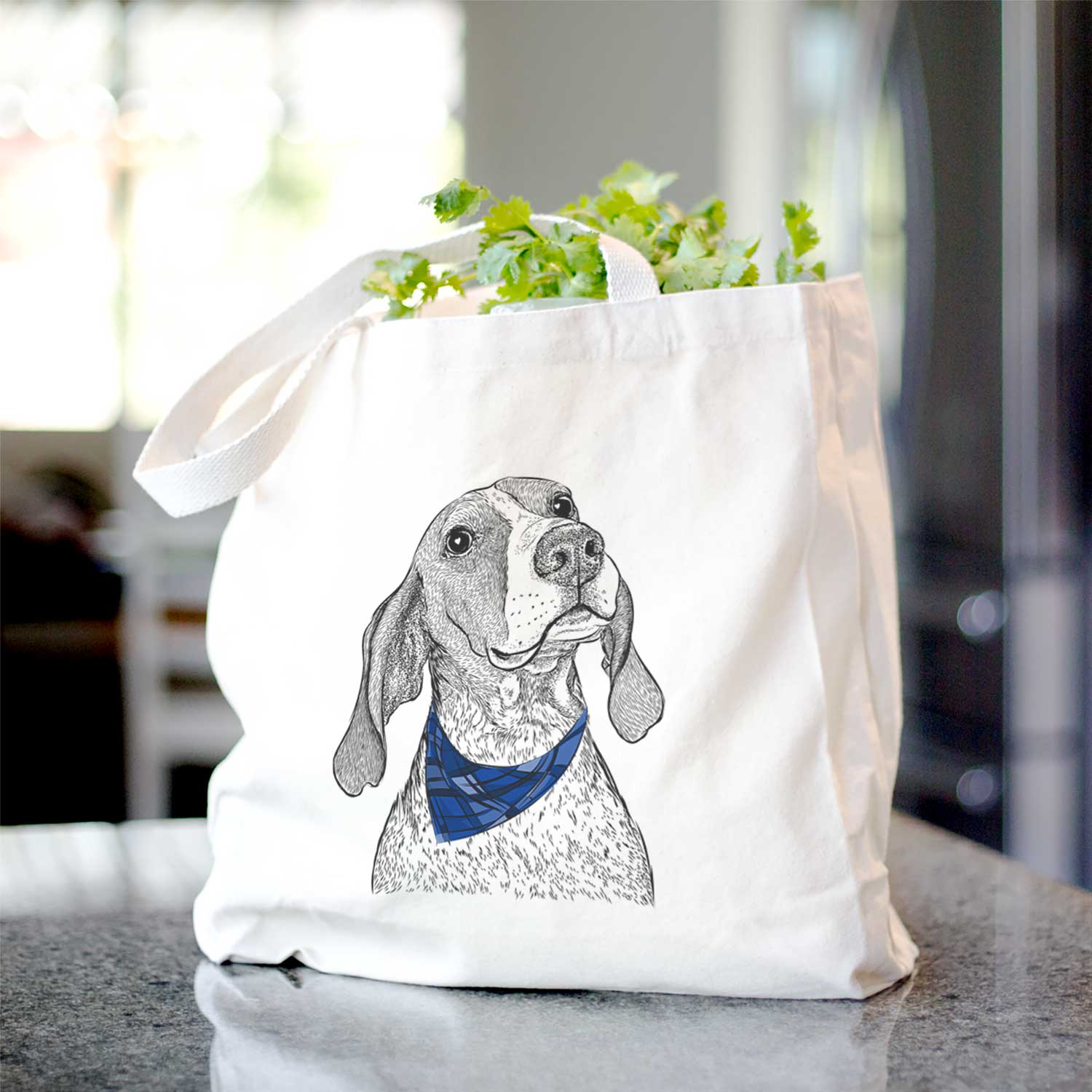 Chester the Red Tick Coonhound - Tote Bag