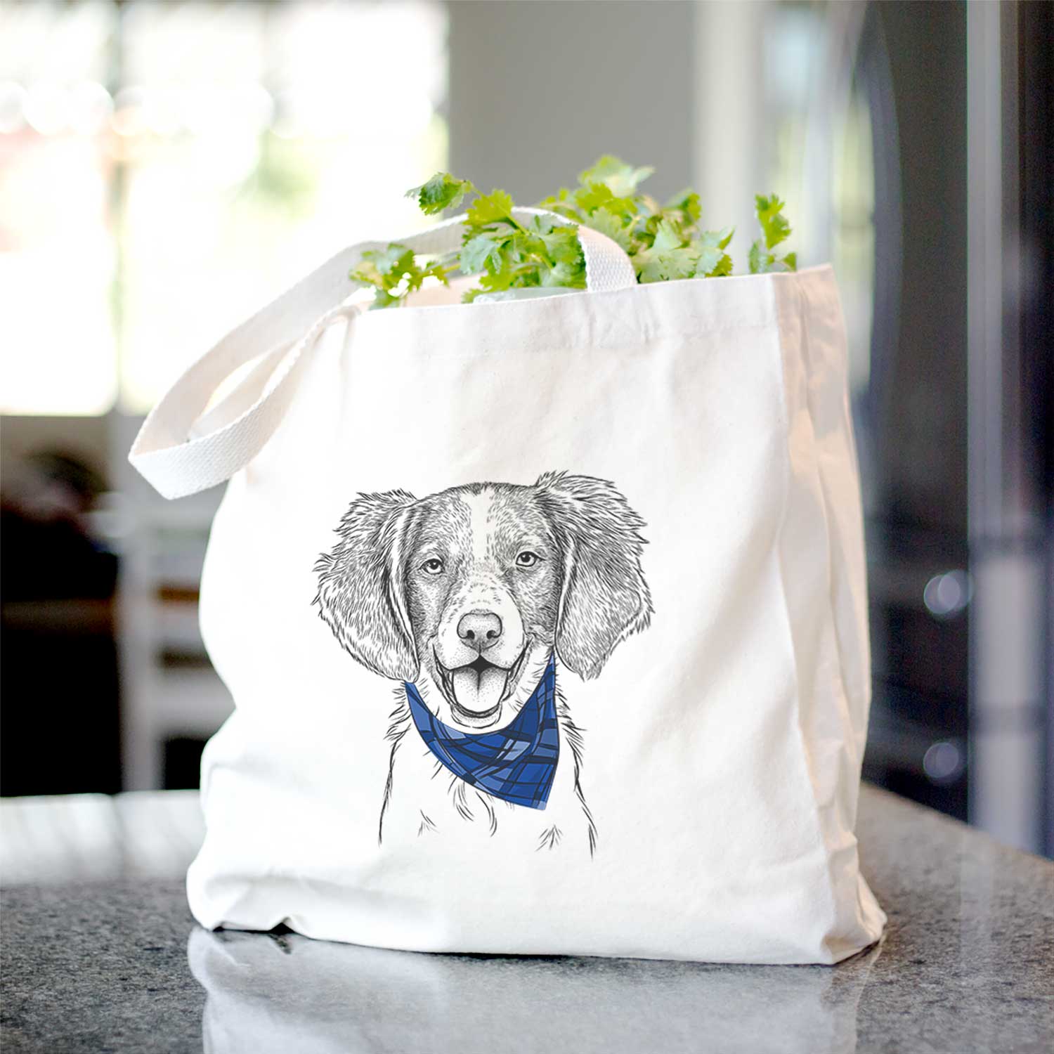 Happy Holly the Brittany Spaniel - Tote Bag