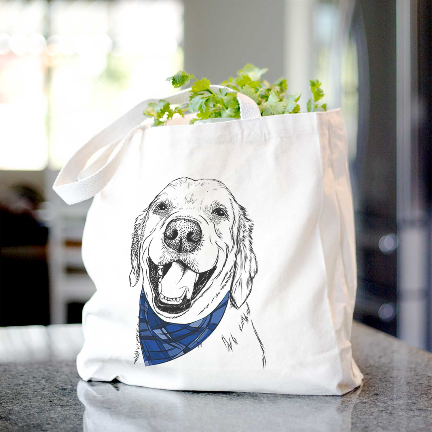 Spanky the Golden Retriever - Tote Bag