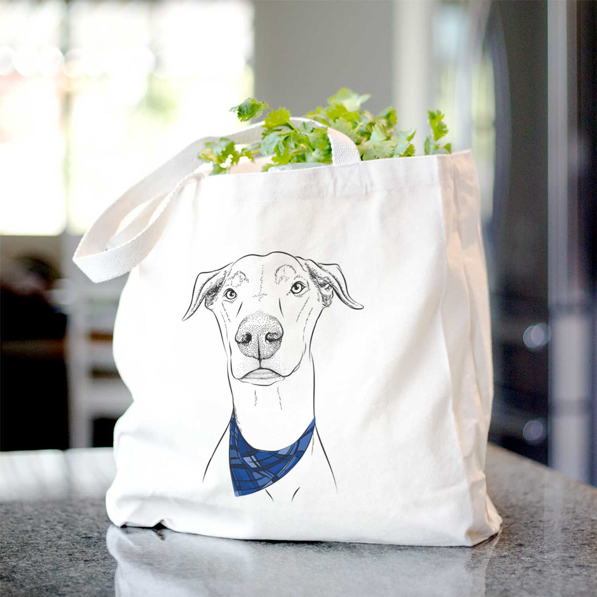 Walter the White Doberman Rescue - Tote Bag