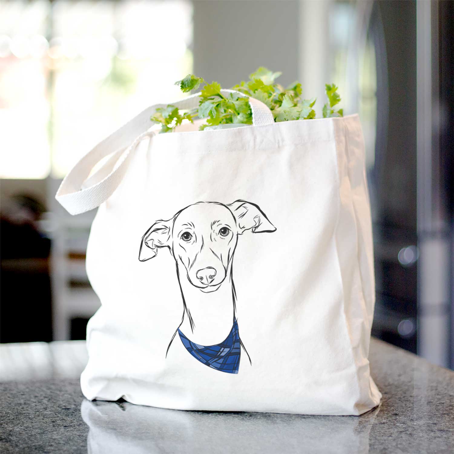 Ziggie the Italian Greyhound - Tote Bag