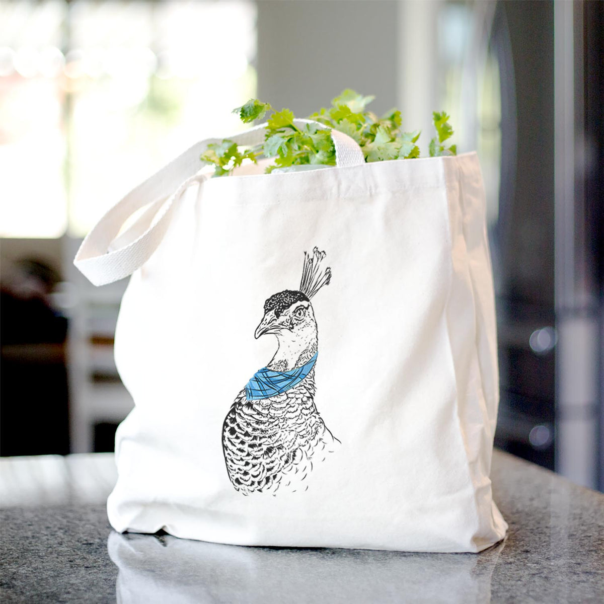 Dee the Peahen - Tote Bag