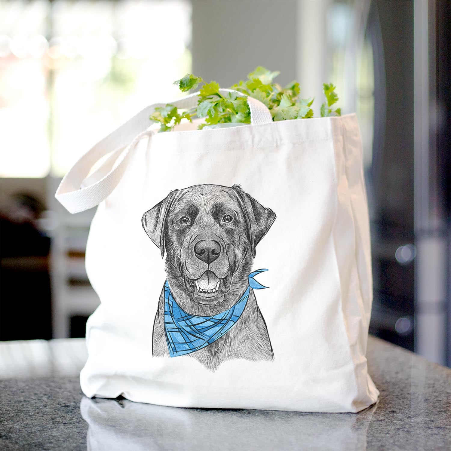 Heath the Black Lab - Tote Bag