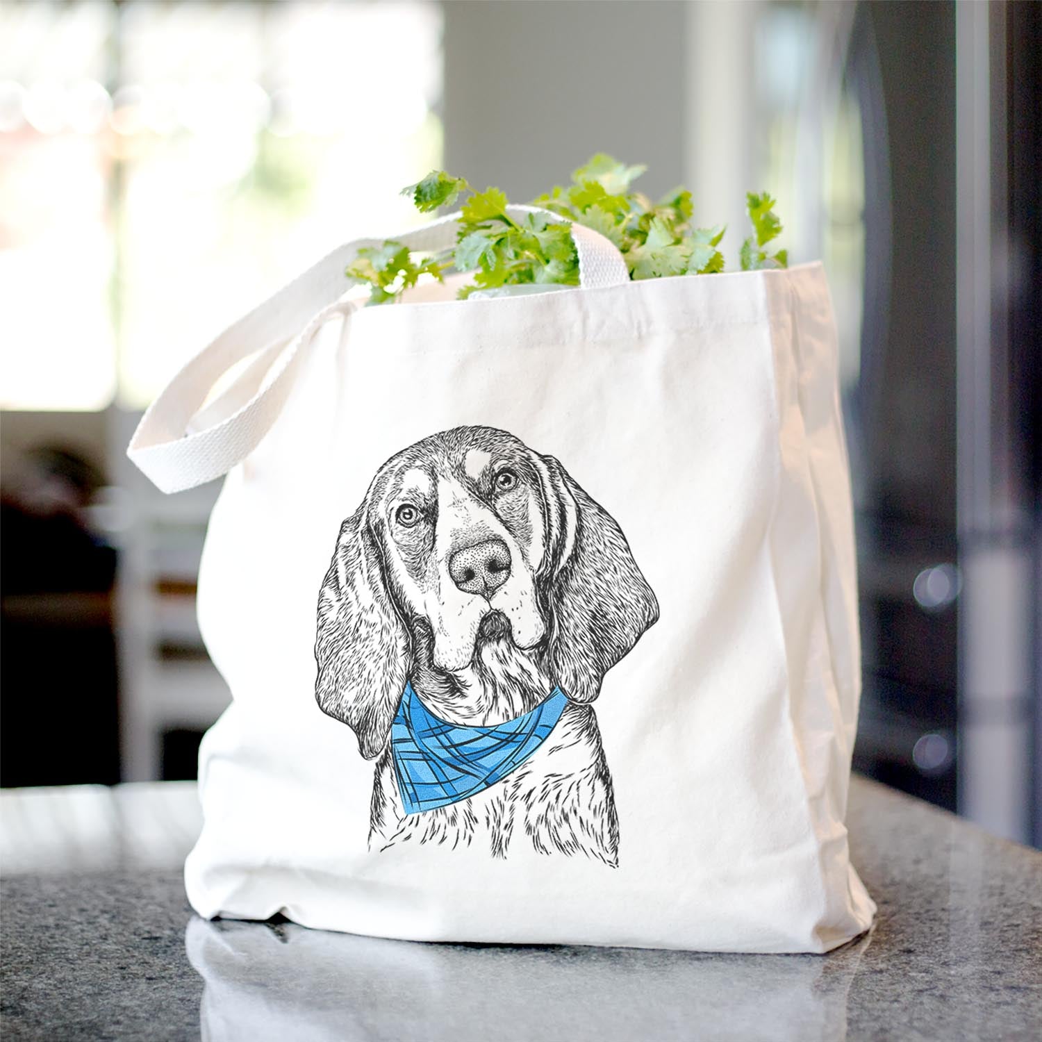 Huck the Bluetick Coonhound - Tote Bag