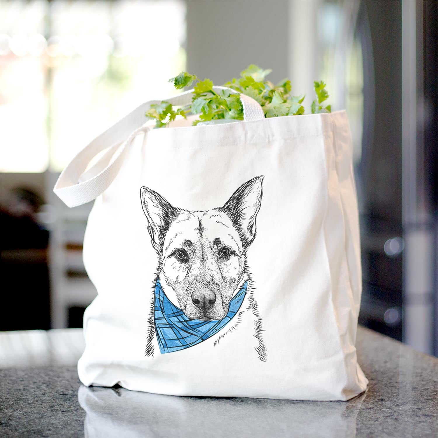 Oliverno the German Shepherd - Tote Bag