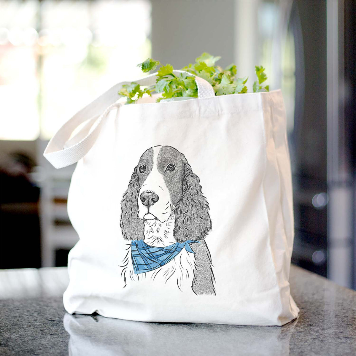 Quincy the English Springer Spaniel - Tote Bag
