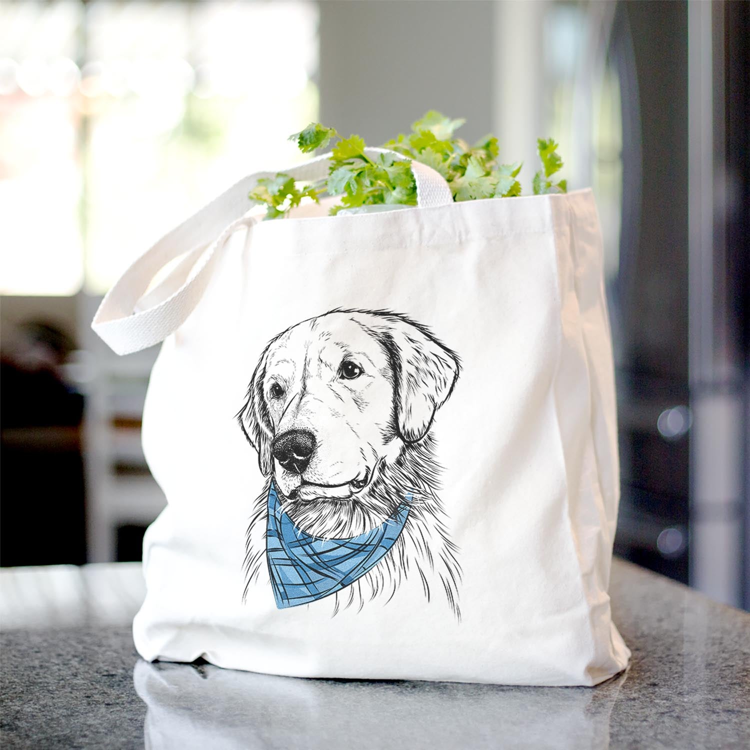 Quinn the Golden Retriever - Tote Bag