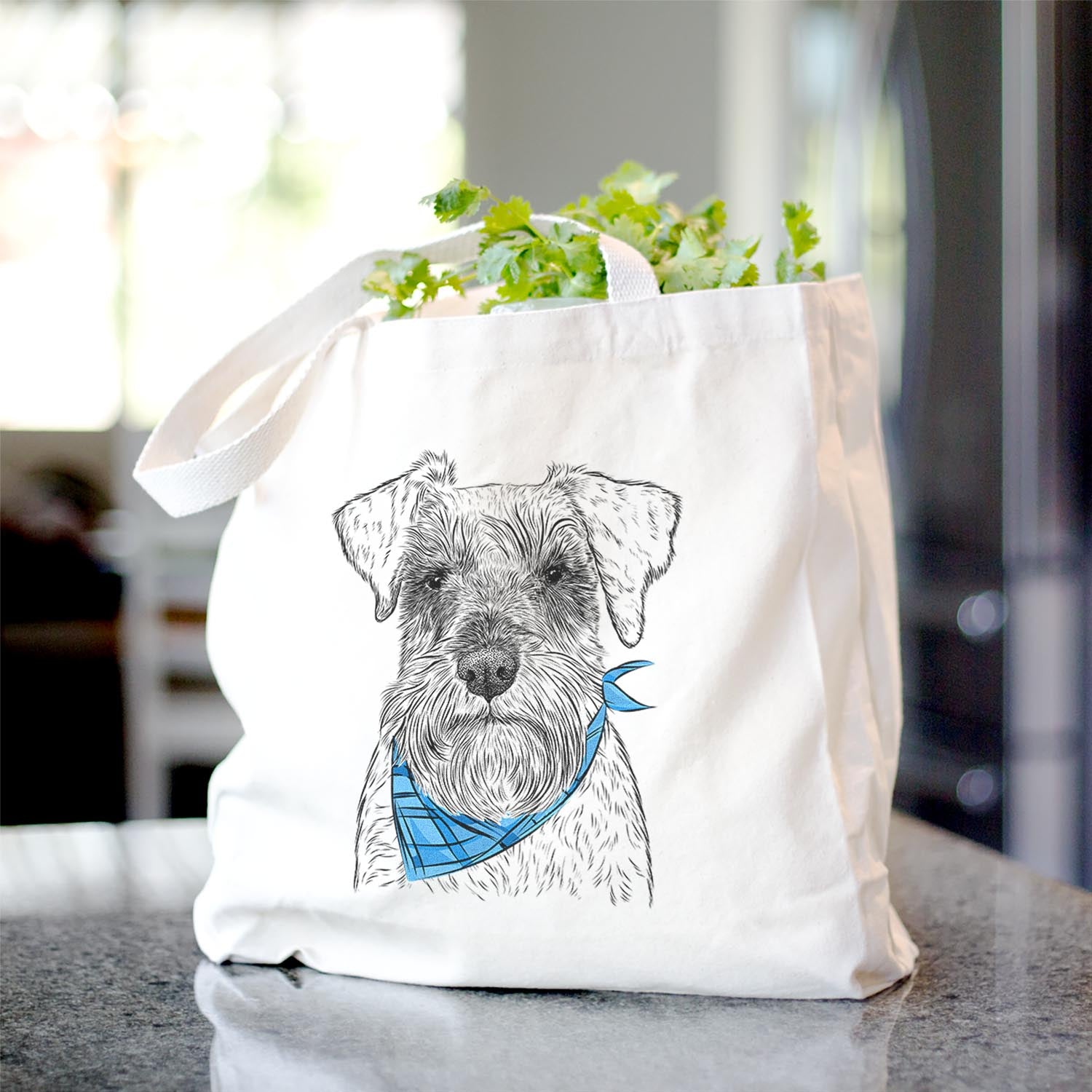 Smokey the Miniature Schnauzer - Tote Bag