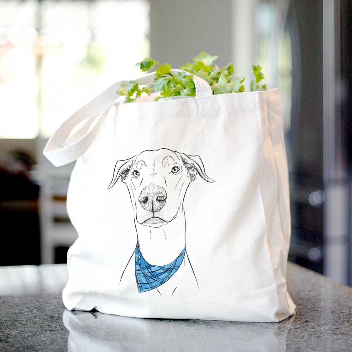 Walter the White Doberman Rescue - Tote Bag