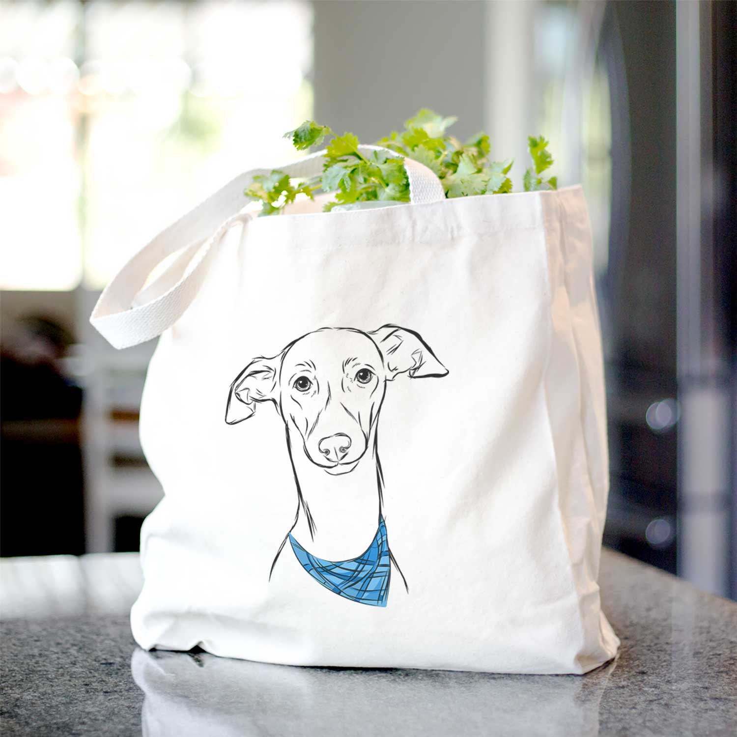 Ziggie the Italian Greyhound - Tote Bag