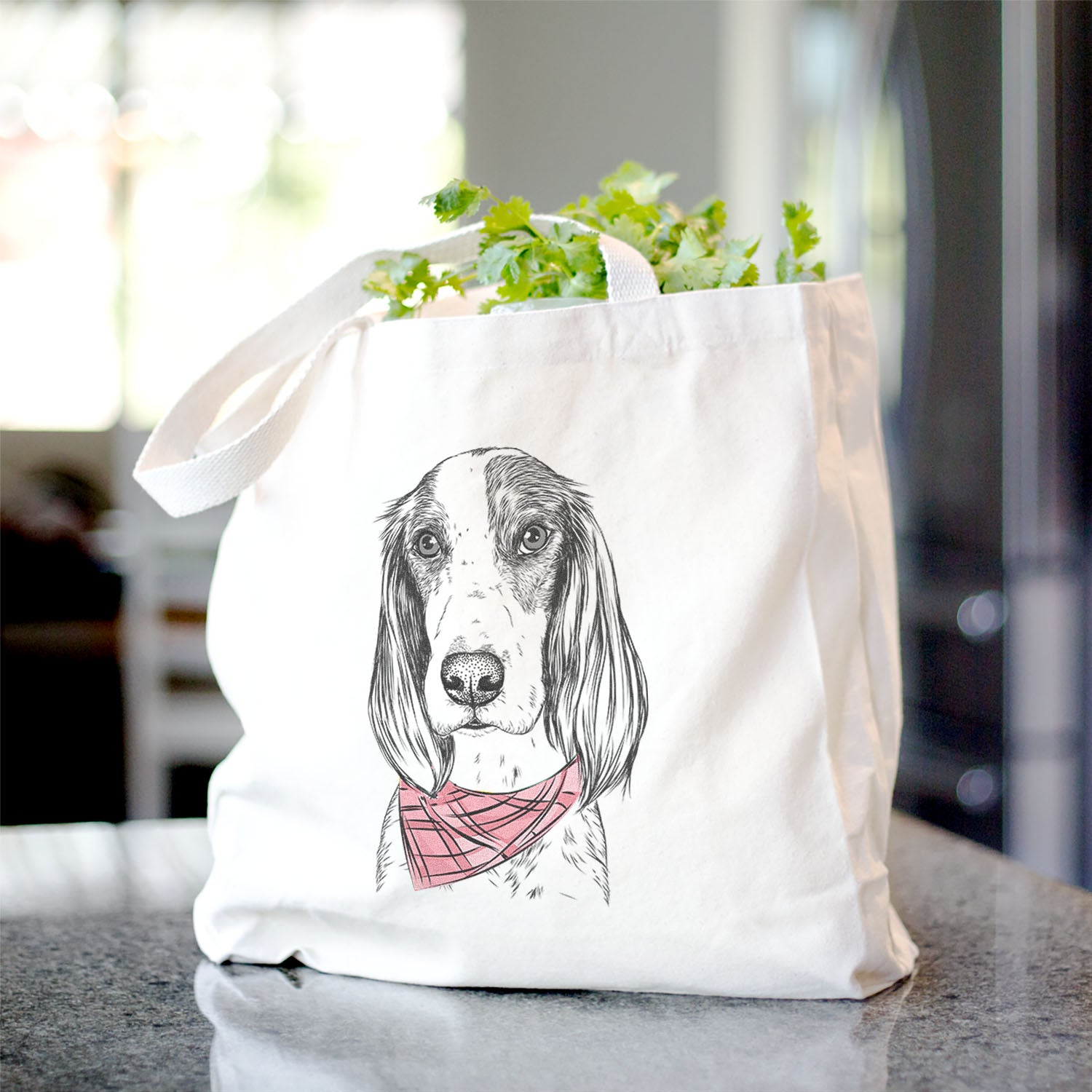 Aline the Irish Red and White Setter - Tote Bag