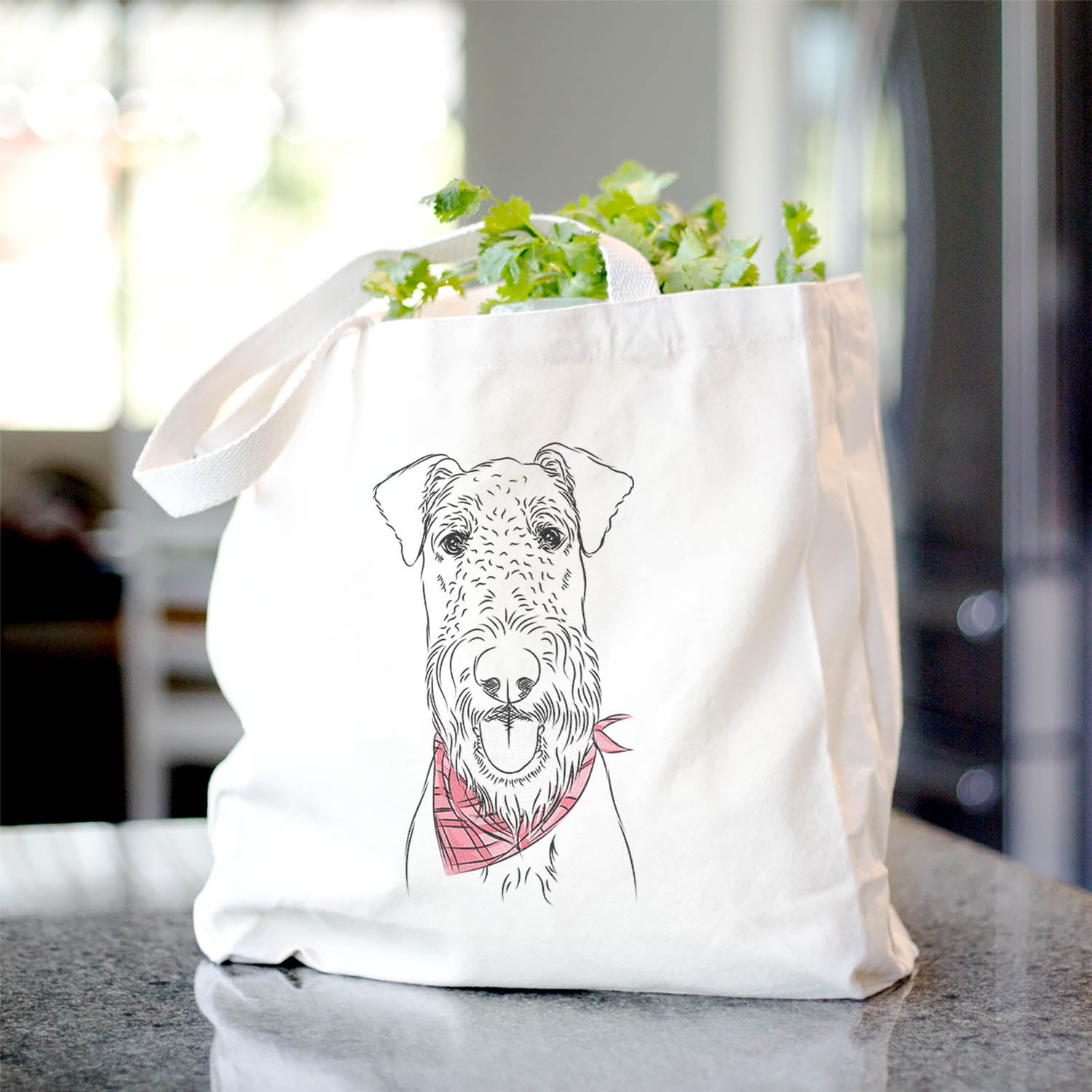 Andy the Airedale Terrier - Tote Bag